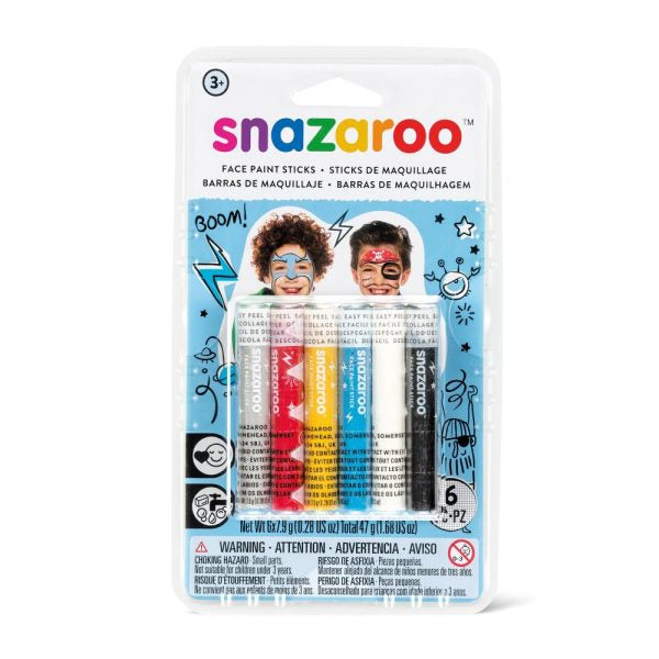 Snazaroo Schminkstifte Jungen – Farbmix – 6 Stk