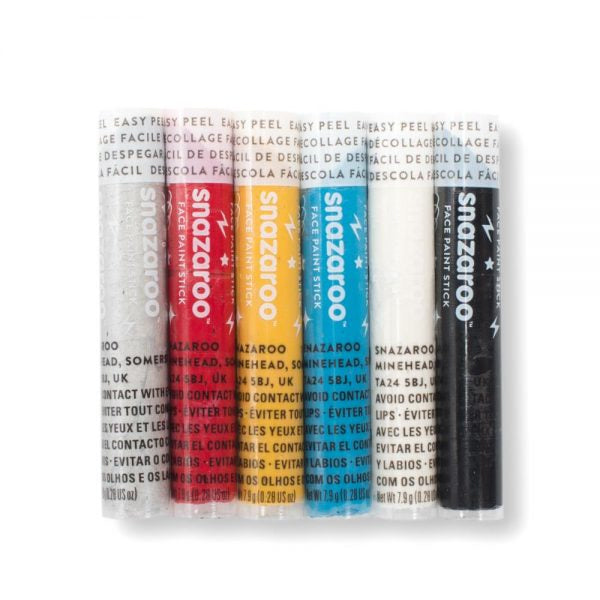 Snazaroo Schminkstifte Jungen – Farbmix – 6 Stk