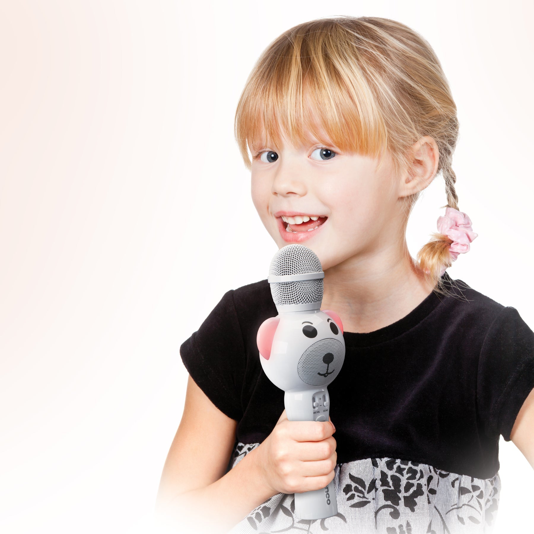 Lenco BMC-060 – Karaoke-Mikrofon – USB, Kabellos, 5 W, für MicroSD, Weiss