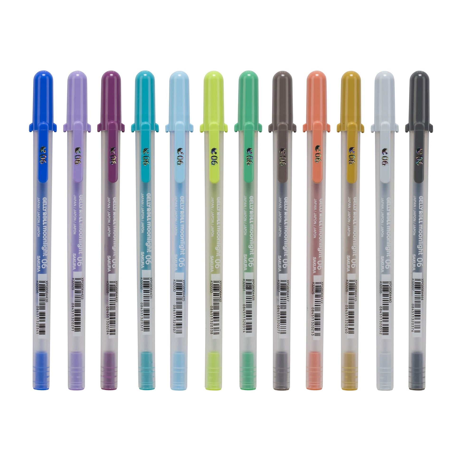 Sakura Gelly Roll Gelschreiber, Kappe – 6 Farben, Spitze 0,35 mm, wasserfest, 12er-Set