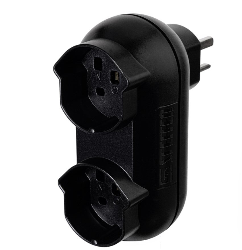 Steffen STRONG Adapterkabel, 2×T25, 0,12 m, Eingang T25, Kunststoffgehäuse – Schwarz