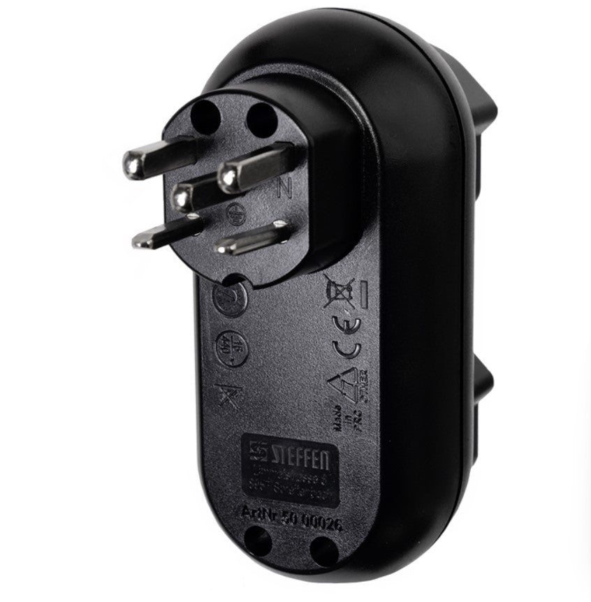 Steffen STRONG Adapterkabel, 2×T25, 0,12 m, Eingang T25, Kunststoffgehäuse – Schwarz