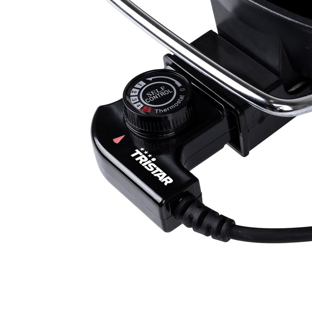 Tristar Fondue-Set PZ-9131 – Stahl, 3 l, 9 Personen, elektrisch – schwarz