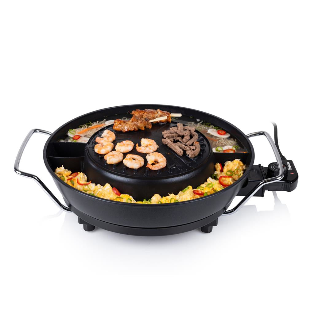Tristar Fondue-Set PZ-9131 – Stahl, 3 l, 9 Personen, elektrisch – schwarz