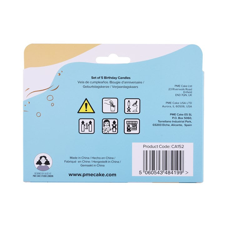 PME Geburtstagskerzen Flamingo – mehrfarbig – 3 × 5 cm – 5 Stk