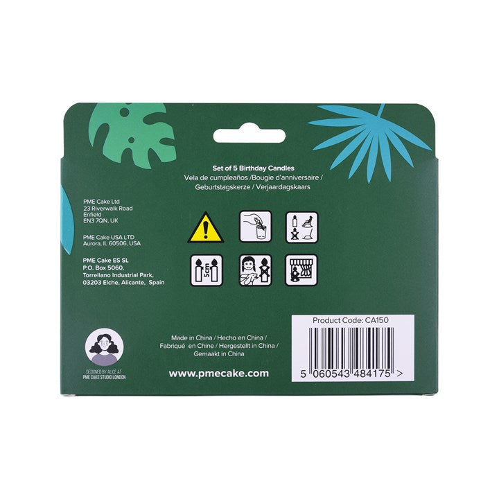 PME Geburtstagskerzen Dinosaurier – mehrfarbig – 3 × 6 cm – 4 Stk
