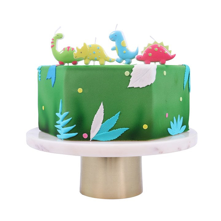 PME Geburtstagskerzen Dinosaurier – mehrfarbig – 3 × 6 cm – 4 Stk