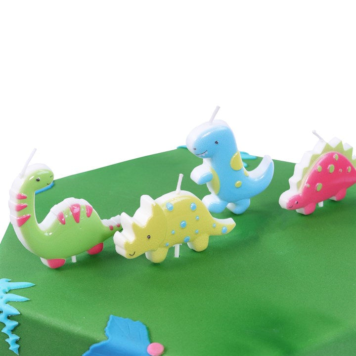 PME Geburtstagskerzen Dinosaurier – mehrfarbig – 3 × 6 cm – 4 Stk