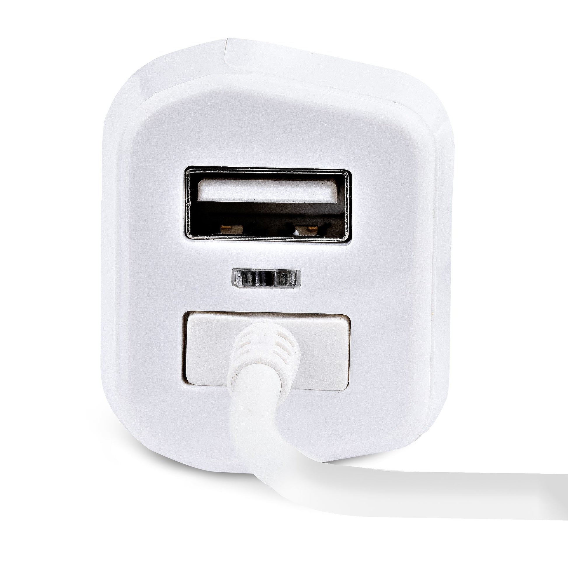 StarTech.com Lightning Auto-Ladegerät 2 Ports – Auto-Ladegerät – 12 W, 1× USB‑A + Lightning, 1 m Kabel – Weiss