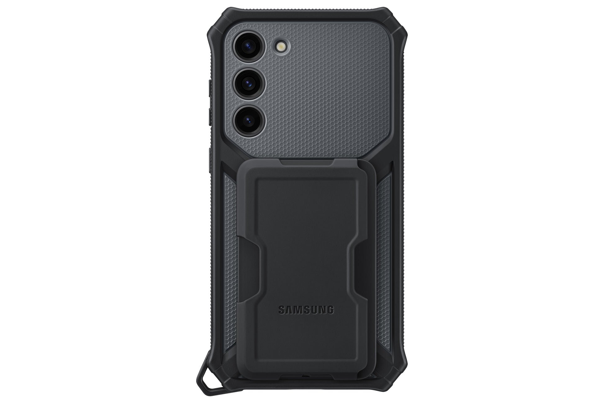 Samsung Backcover – für Samsung Galaxy S23+ – schwarz – mit Kartenfach, stossfest