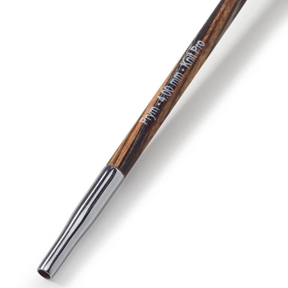 Prym Natürliche Stricknadelspitzen Mehrfarbig – 4 mm, 11,6 cm, Birkenholz, 2 Stk.