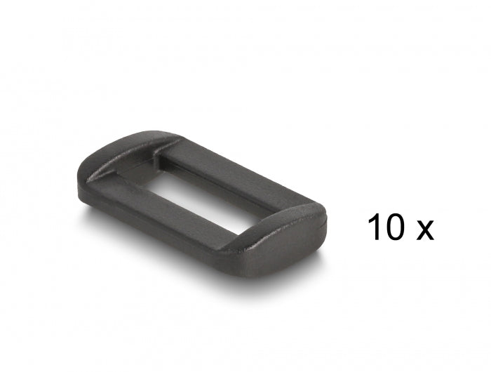DeLOCK Klettband, 20 mm × 3 m, wiederverwendbar – schwarz