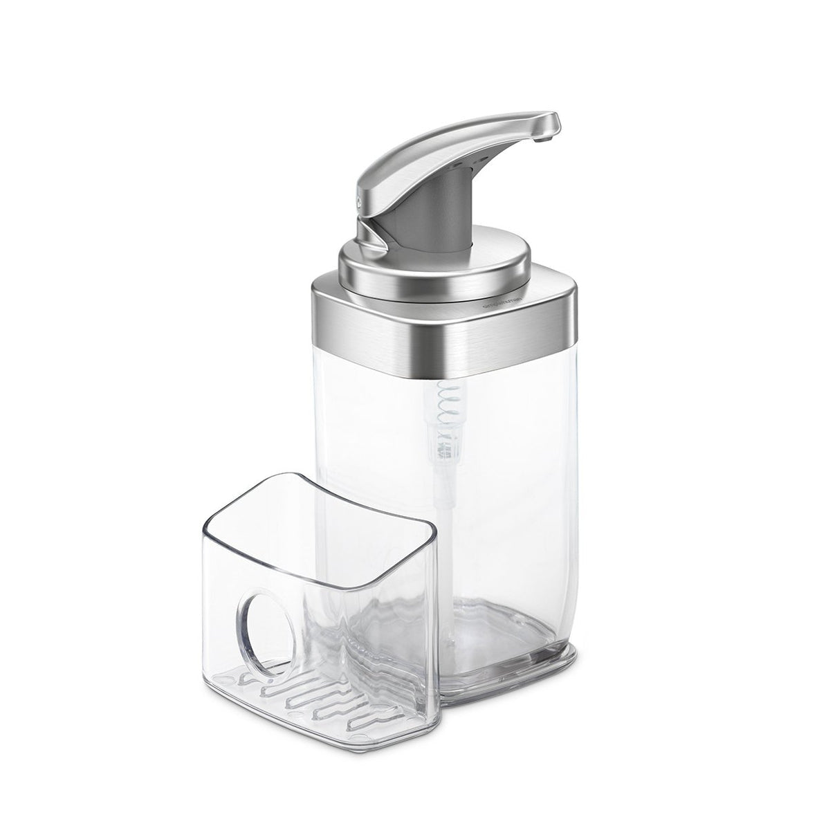 Simplehuman KT1189 Seifenspender – Nickel, Transparent, 650 ml