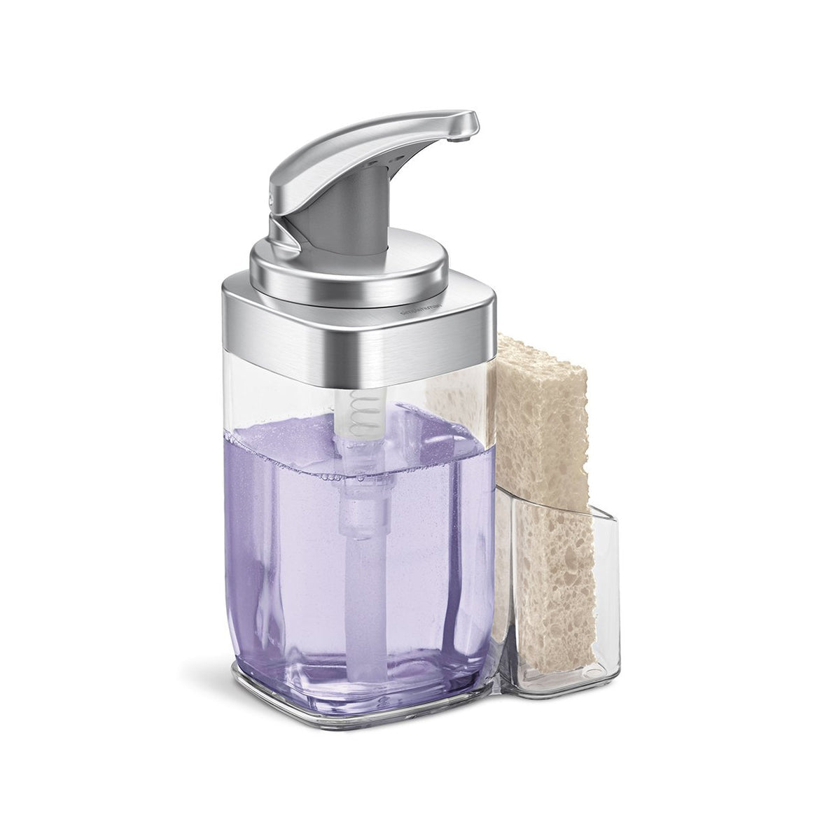Simplehuman KT1189 Seifenspender – Nickel, Transparent, 650 ml