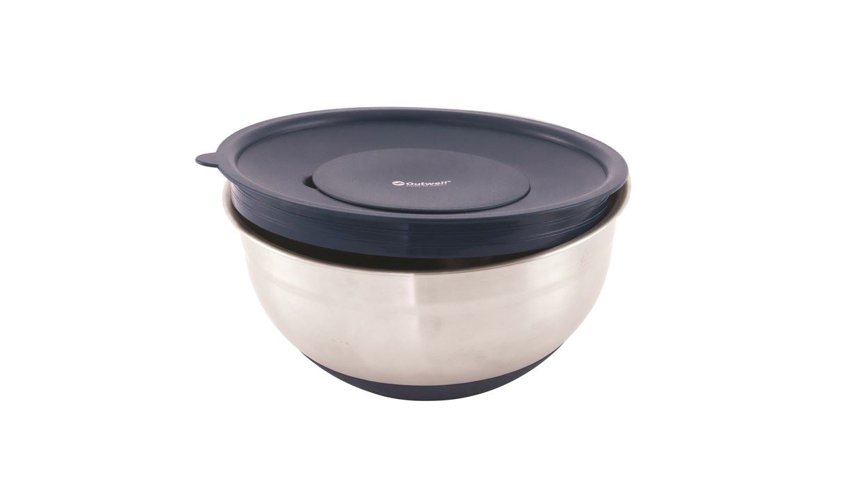 Outwell Schüssel – 3er Set, 1,4/2,5/3 l, Ø 24/22/17 cm, Kunststoff (PP), mit Deckel, spülmaschinenfest
