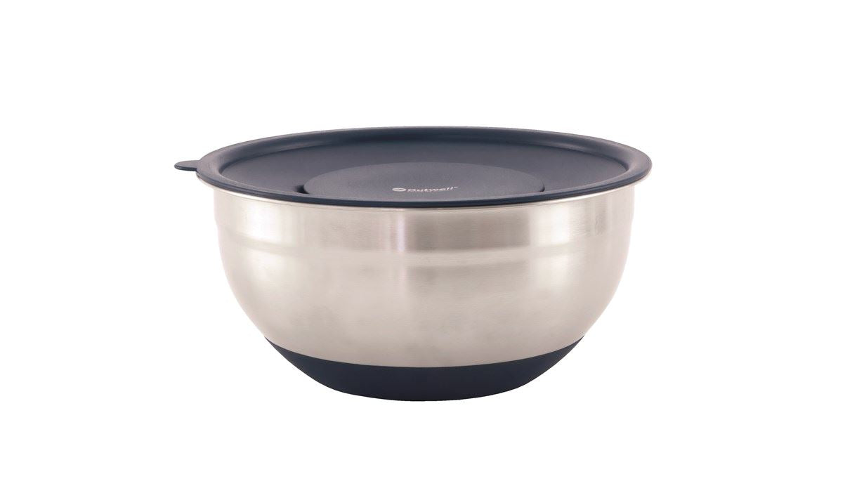 Outwell Schüssel – 3er Set, 1,4/2,5/3 l, Ø 24/22/17 cm, Kunststoff (PP), mit Deckel, spülmaschinenfest