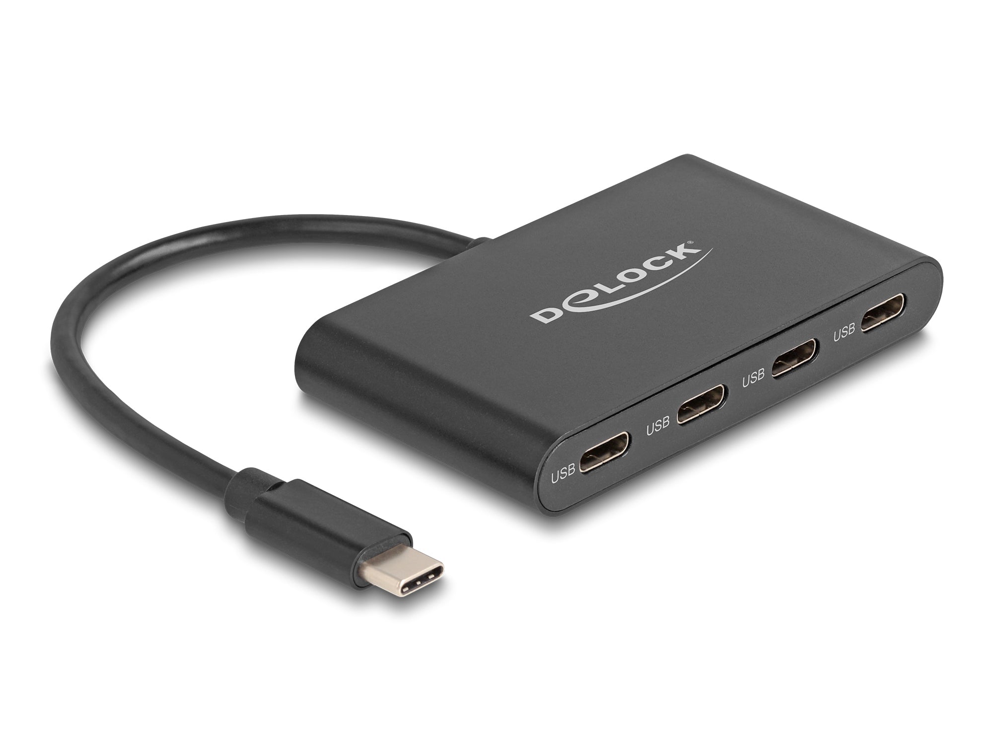 DeLOCK USB-Hub – 4× USB-C, 10 Gbit/s, für Windows/Mac/Linux