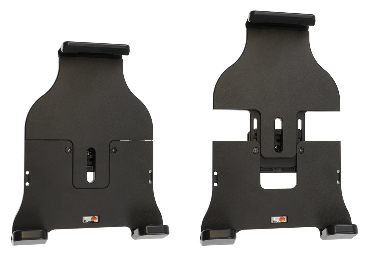 Brodit Tablet-Tischhalterung – für Tablets (Höhe 160–185 mm, Tiefe 10–17 mm), 360° drehbar, neigbar 0–17°