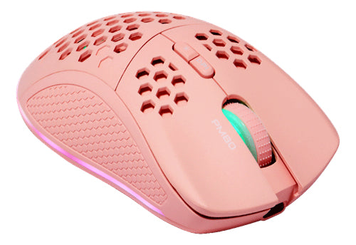 Deltaco Gaming GAM-120-P – Gaming-Maus – Kabellos (Bluetooth/2,4 GHz), 4800 DPI, Rechts, Pink