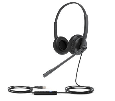 Yealink UH34 SE Office-Headset – On-Ear, Stereo, Kabel, USB-A & 3,5 mm Klinke, Schwarz
