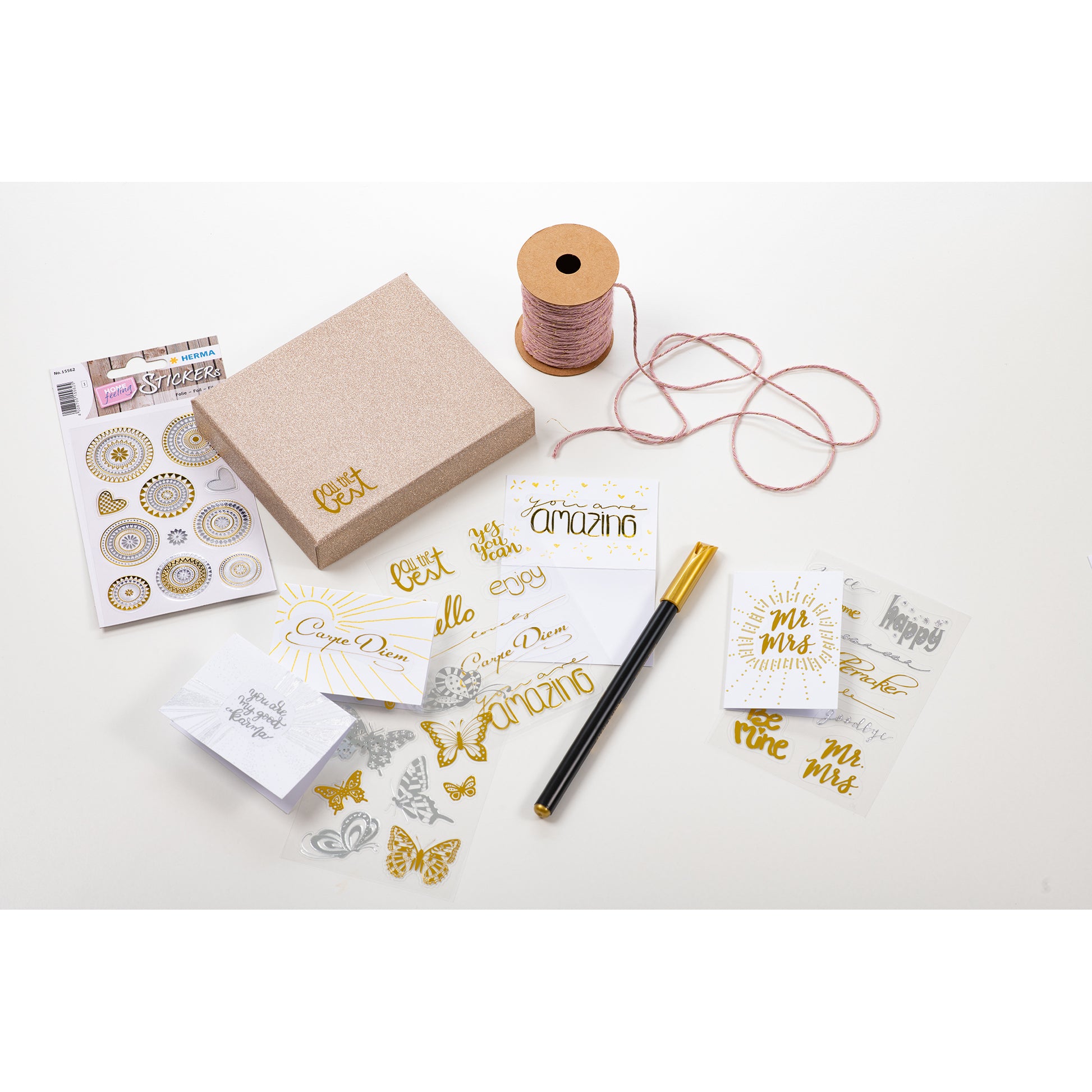 HERMA Geschenketiketten Home Feeling – Birthday Party – 22 Etiketten – permanent, Papier – Bogen 84 × 120 mm