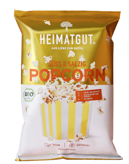 Heimatgut Popcorn – Süss & Salzig, bio, vegan – 90 g