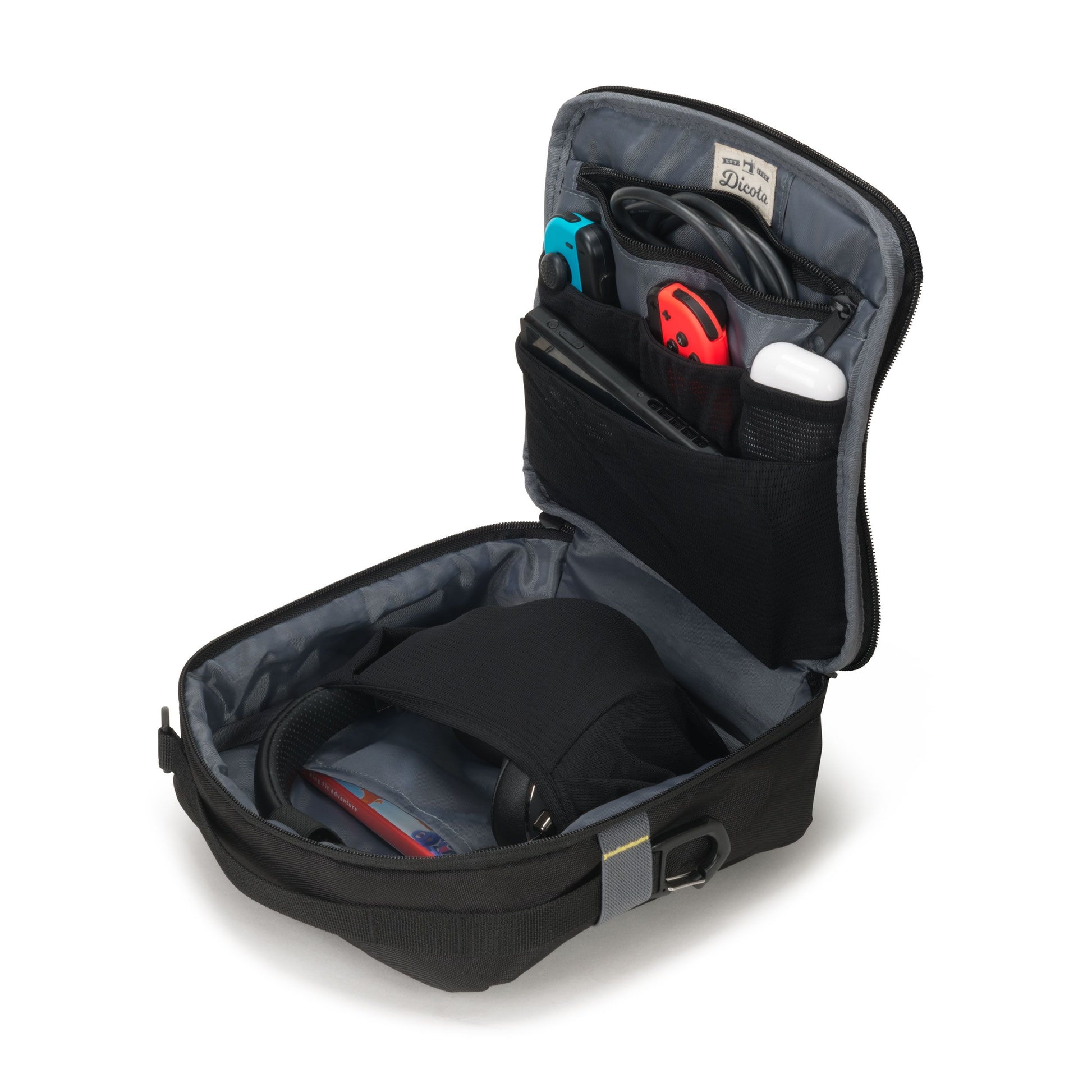 DICOTA Eco MOVE Notebook-Tasche für Microsoft Surface bis 12" – Abnehmbarer Schultergurt, Tragegriff – Schwarz