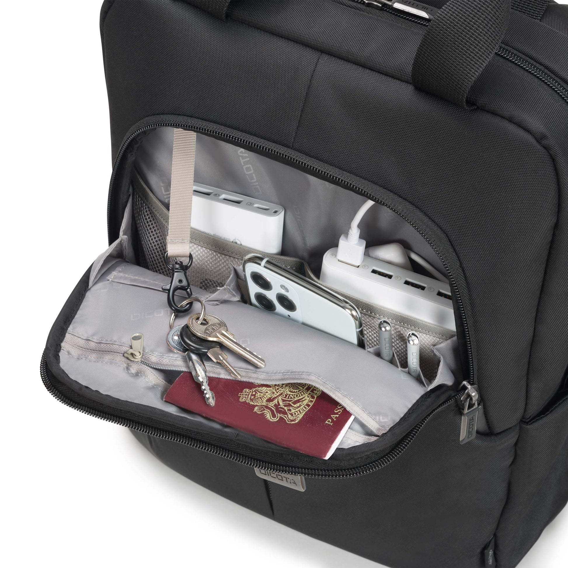 DICOTA Eco Slim PRO Notebook-Rucksack für Microsoft Surface – bis 15", abschliessbar, wasserdicht – Schwarz