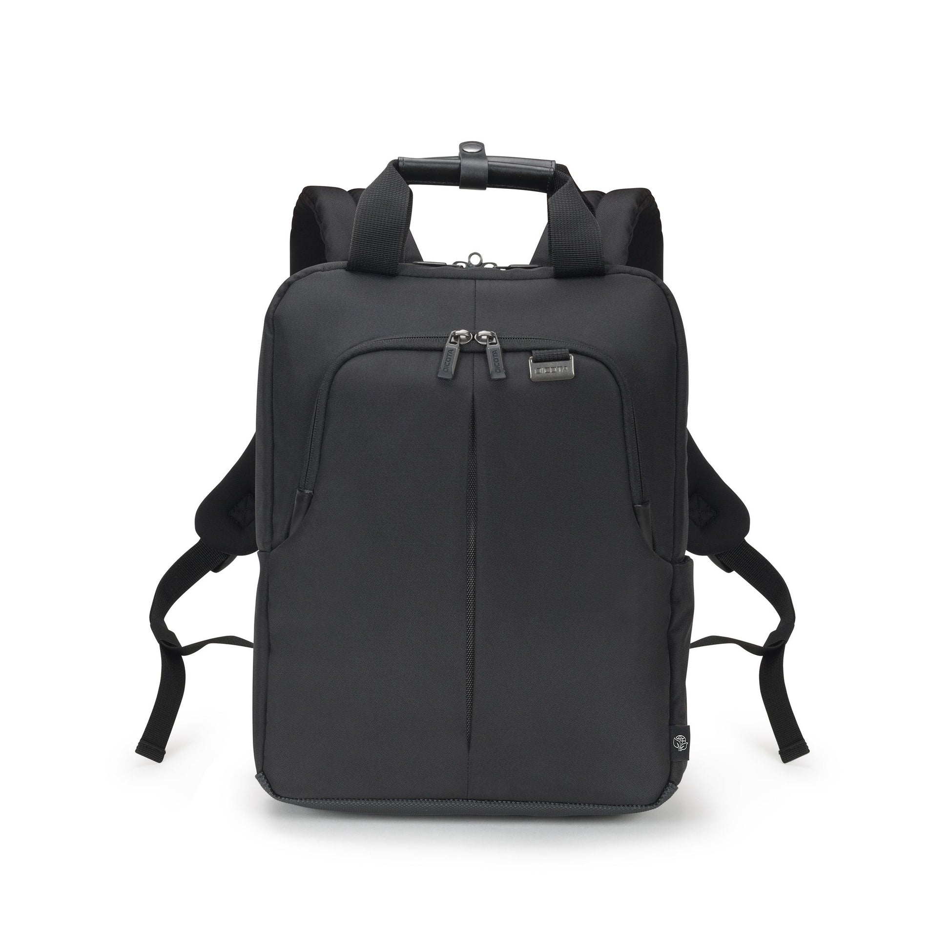 DICOTA Eco Slim PRO Notebook-Rucksack für Notebooks bis 14,1" – Aus recyceltem PET – Schwarz