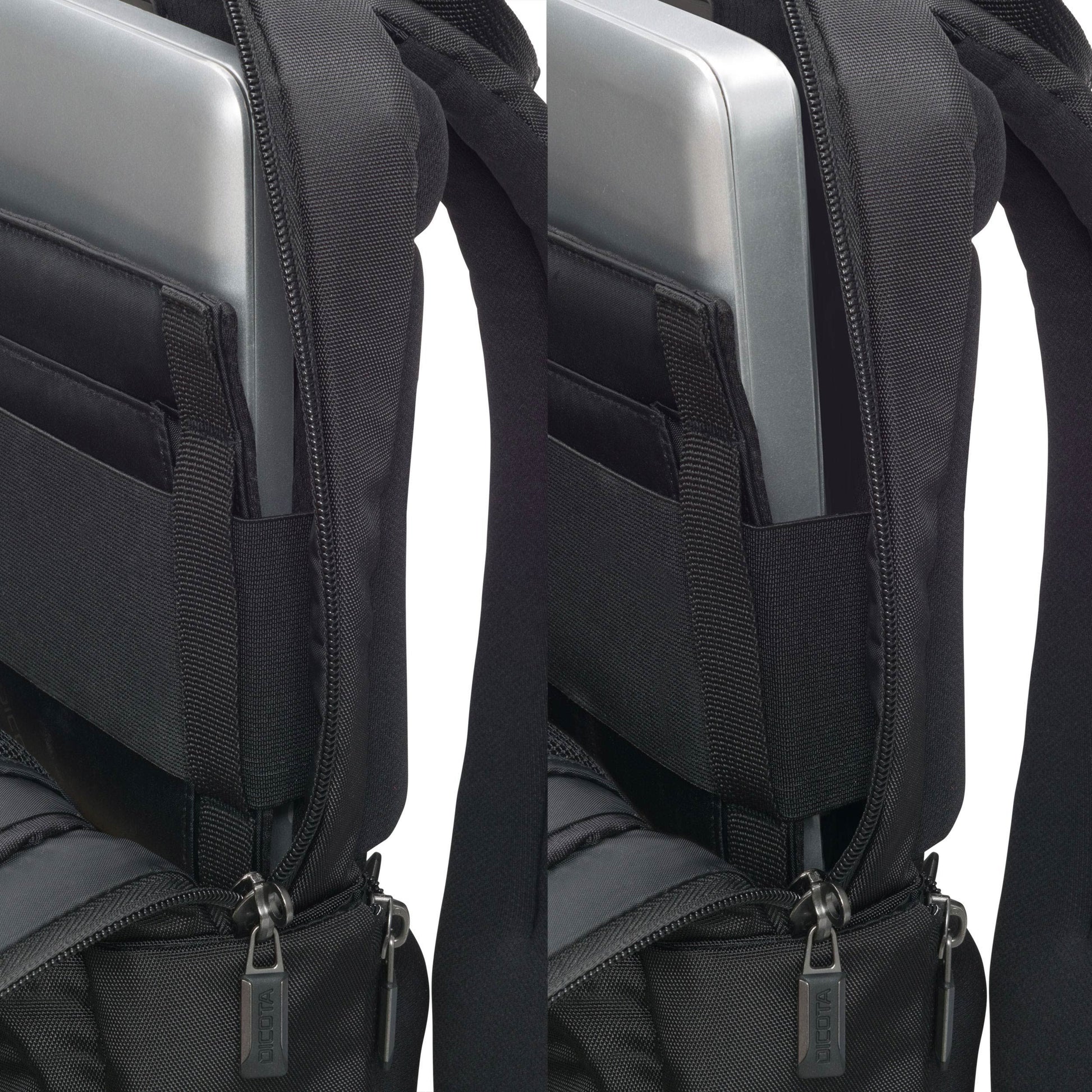 DICOTA Eco Slim PRO Notebook-Rucksack für Microsoft Surface – bis 15", abschliessbar, wasserdicht – Schwarz