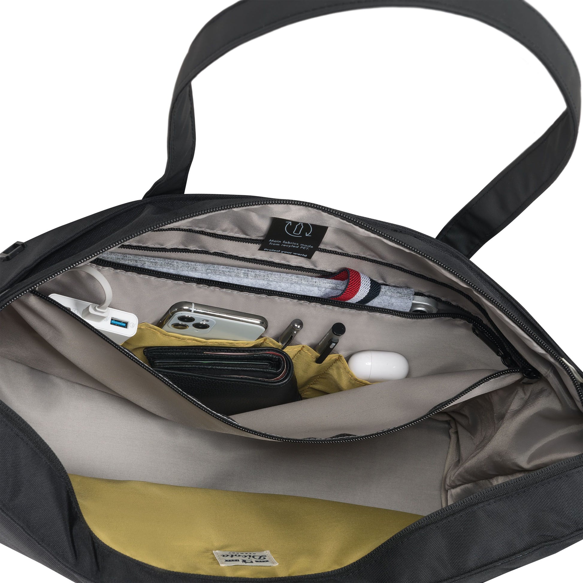 DICOTA Shopper Eco MOTION Notebook-Tasche bis 14,1" – Schulterriemen, Zusatzfächer – Schwarz