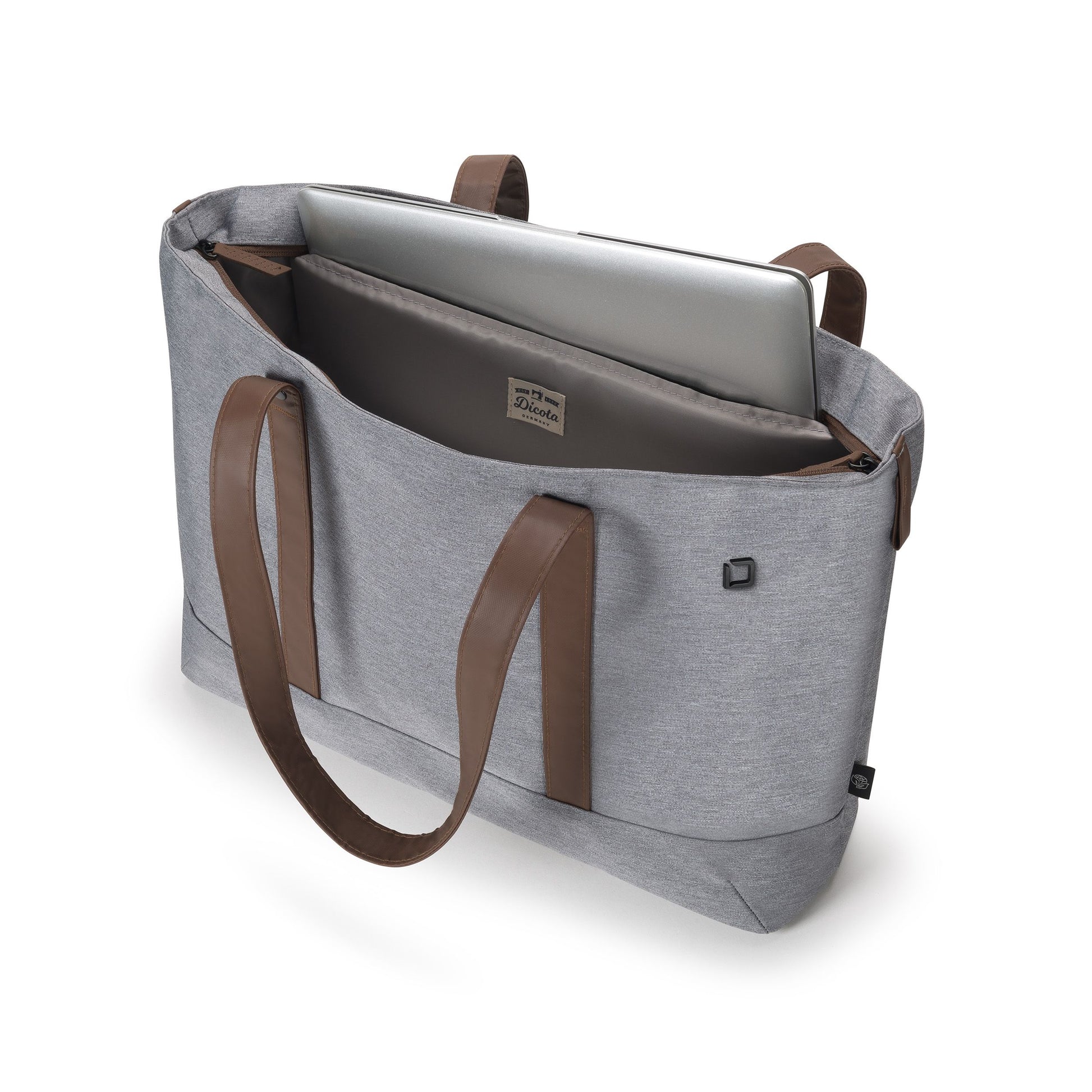 DICOTA Shopper Eco MOTION Notebook-Tasche bis 14,1" – wasserfest, 600D rPET – Grau