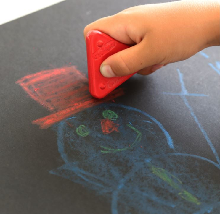 Primo Wachsmalstifte Dreikant – bunt – 6 Farben – in Etui