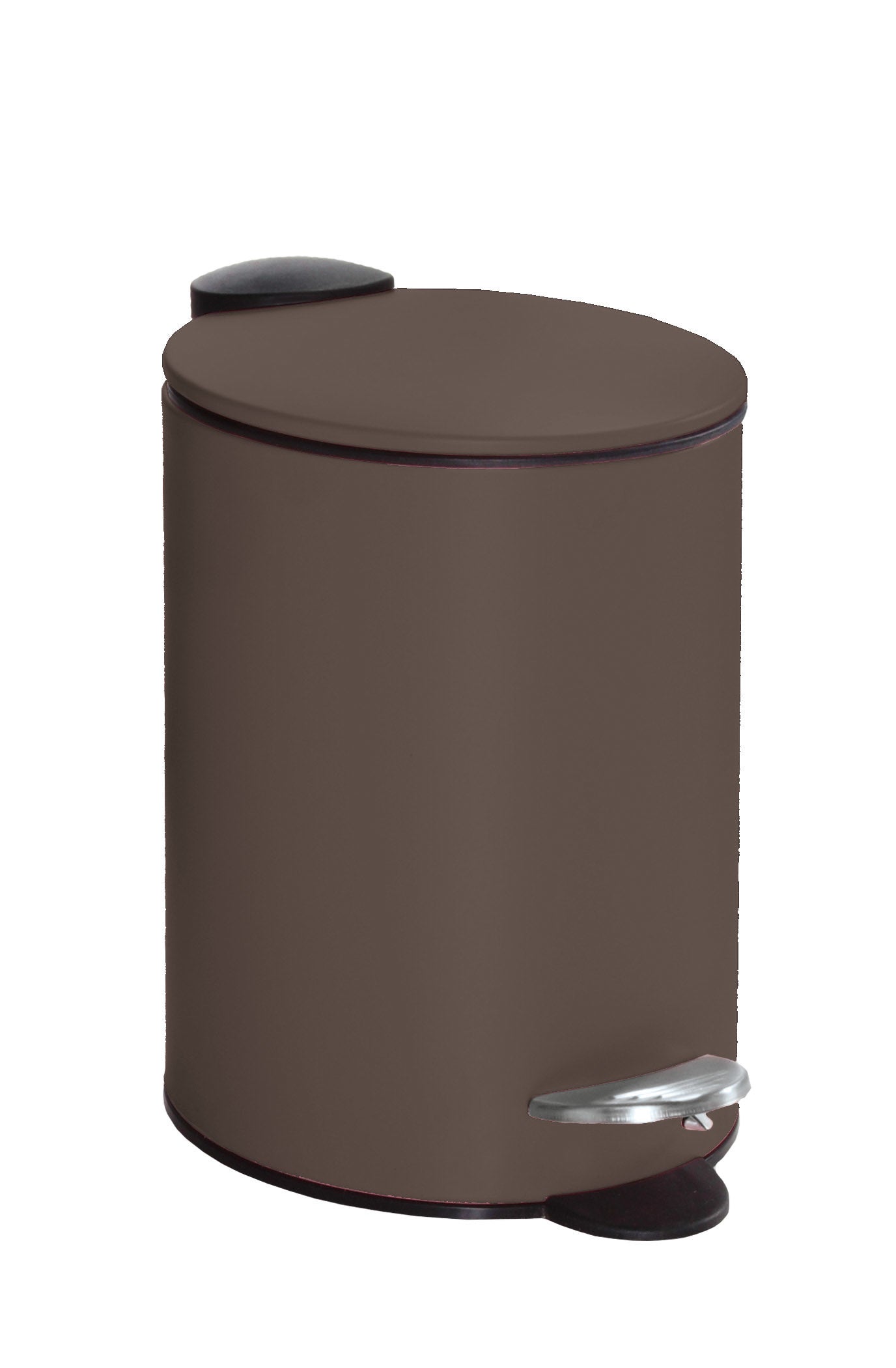 Kleine Wolke Treteimer Silence – 3 l – Metall, rund – Walnuss – Soft-Close