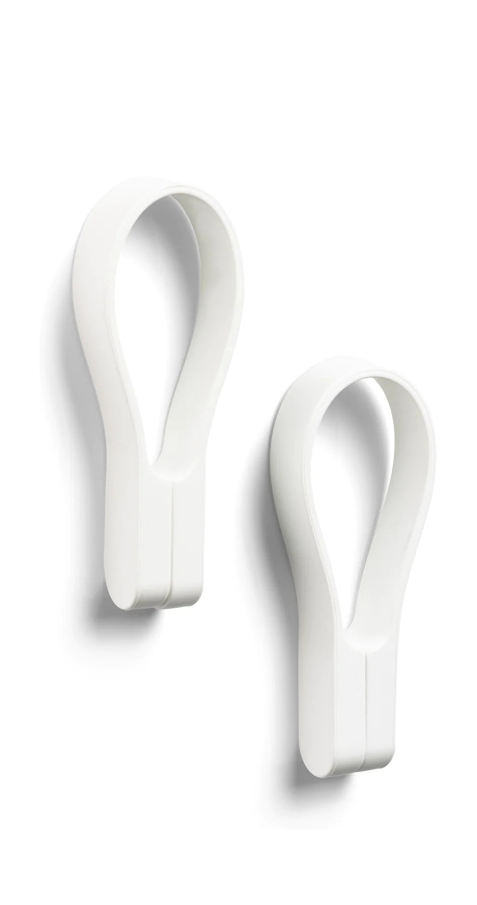 Zone Denmark Handtuchhalter Loop – 7,8×5,5×1,2 cm, Silikon, Haken, Weiss, 2er-Set