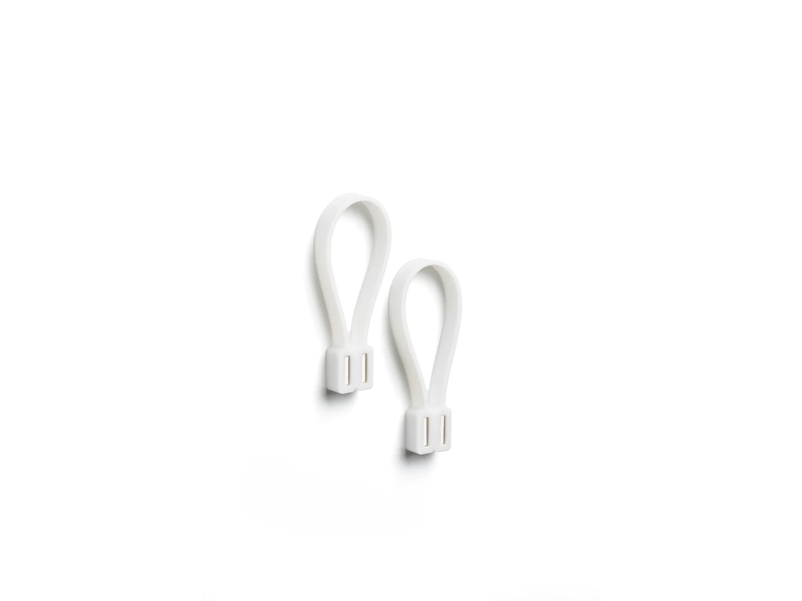Zone Denmark Handtuchhalter Loop – 7,8×5,5×1,2 cm, Silikon, Haken, Weiss, 2er-Set