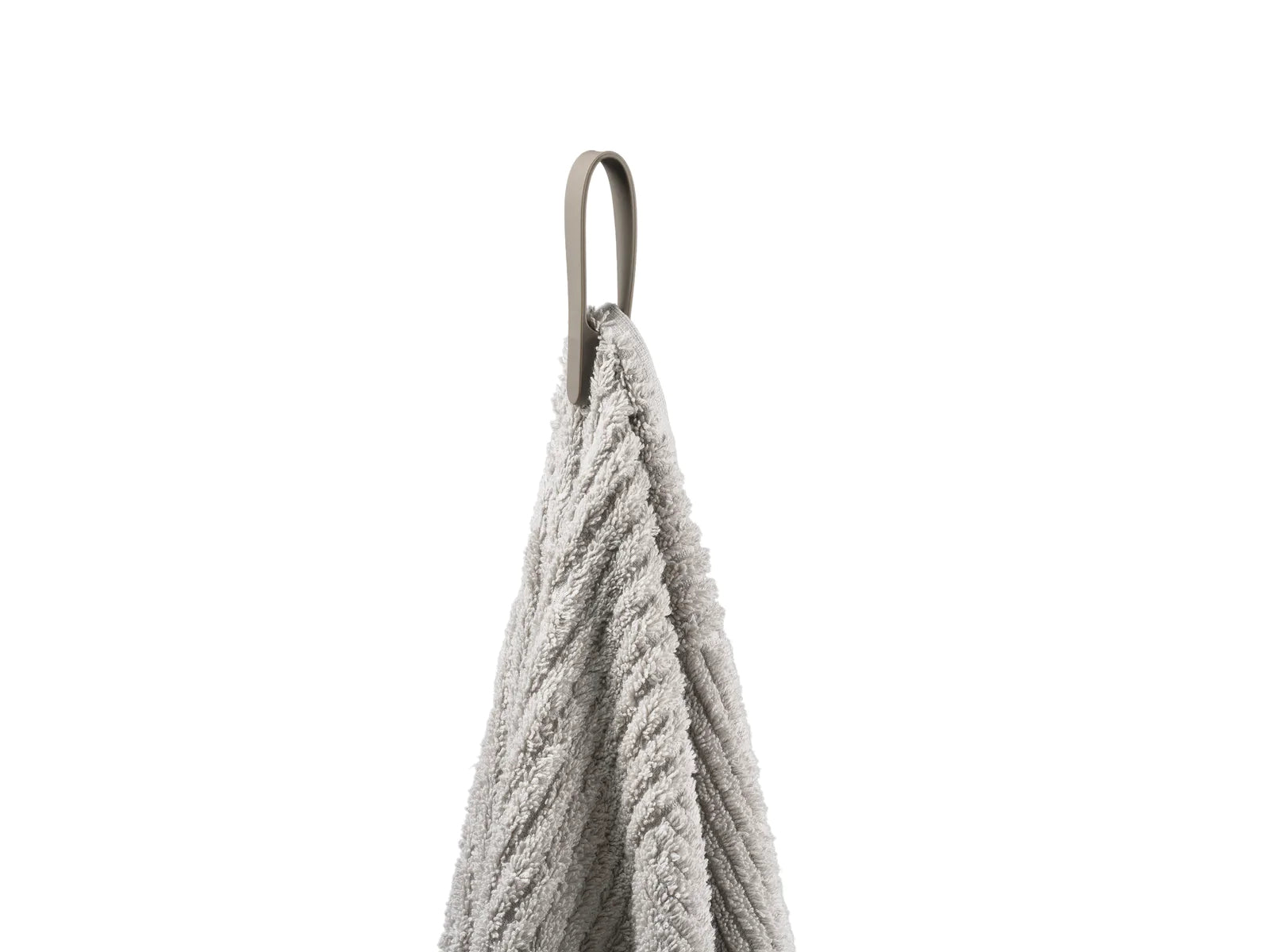 Zone Denmark Handtuchhalter Loop – 7,8×5,5×1,2 cm, Silikon, Haken, Taupe, 2er-Set