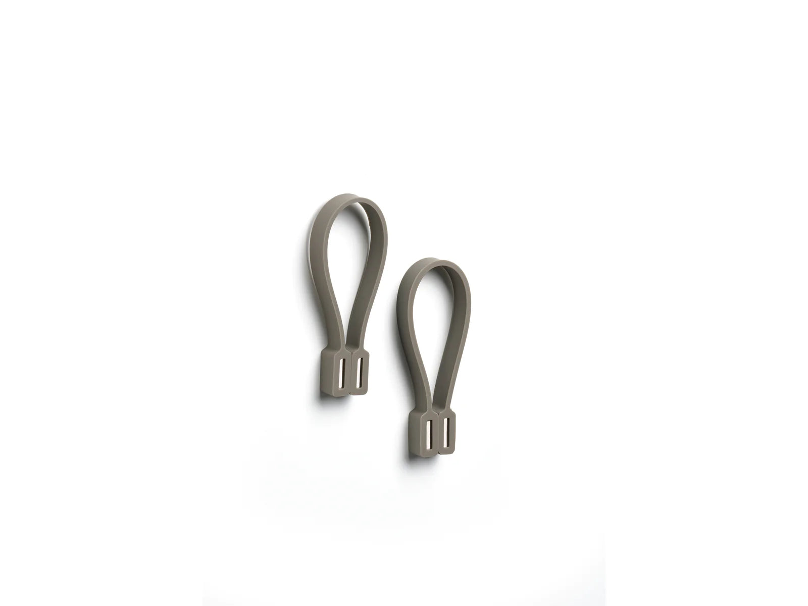 Zone Denmark Handtuchhalter Loop – 7,8×5,5×1,2 cm, Silikon, Haken, Taupe, 2er-Set