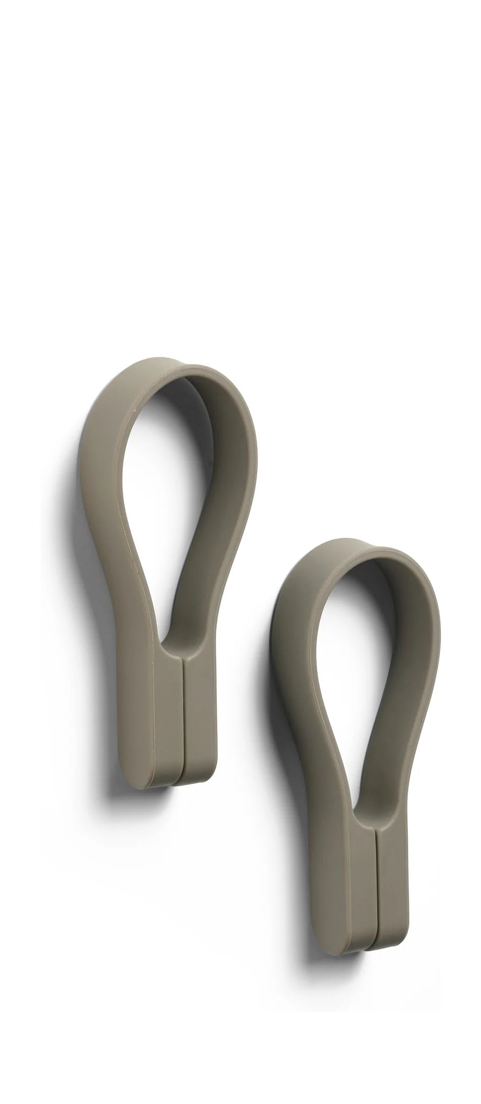 Zone Denmark Handtuchhalter Loop – 7,8×5,5×1,2 cm, Silikon, Haken, Taupe, 2er-Set