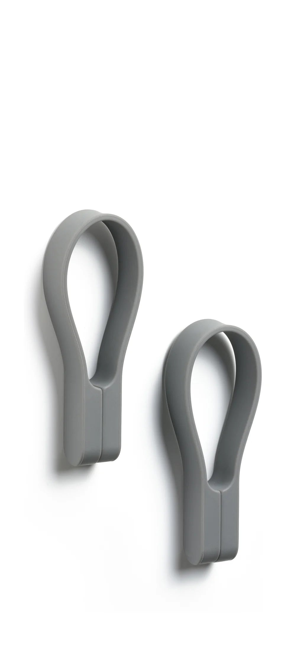 Zone Denmark Handtuchhalter Loop – 7,8×5,5×1,2 cm, Silikon, zum Hängen, Grau, 2er-Set