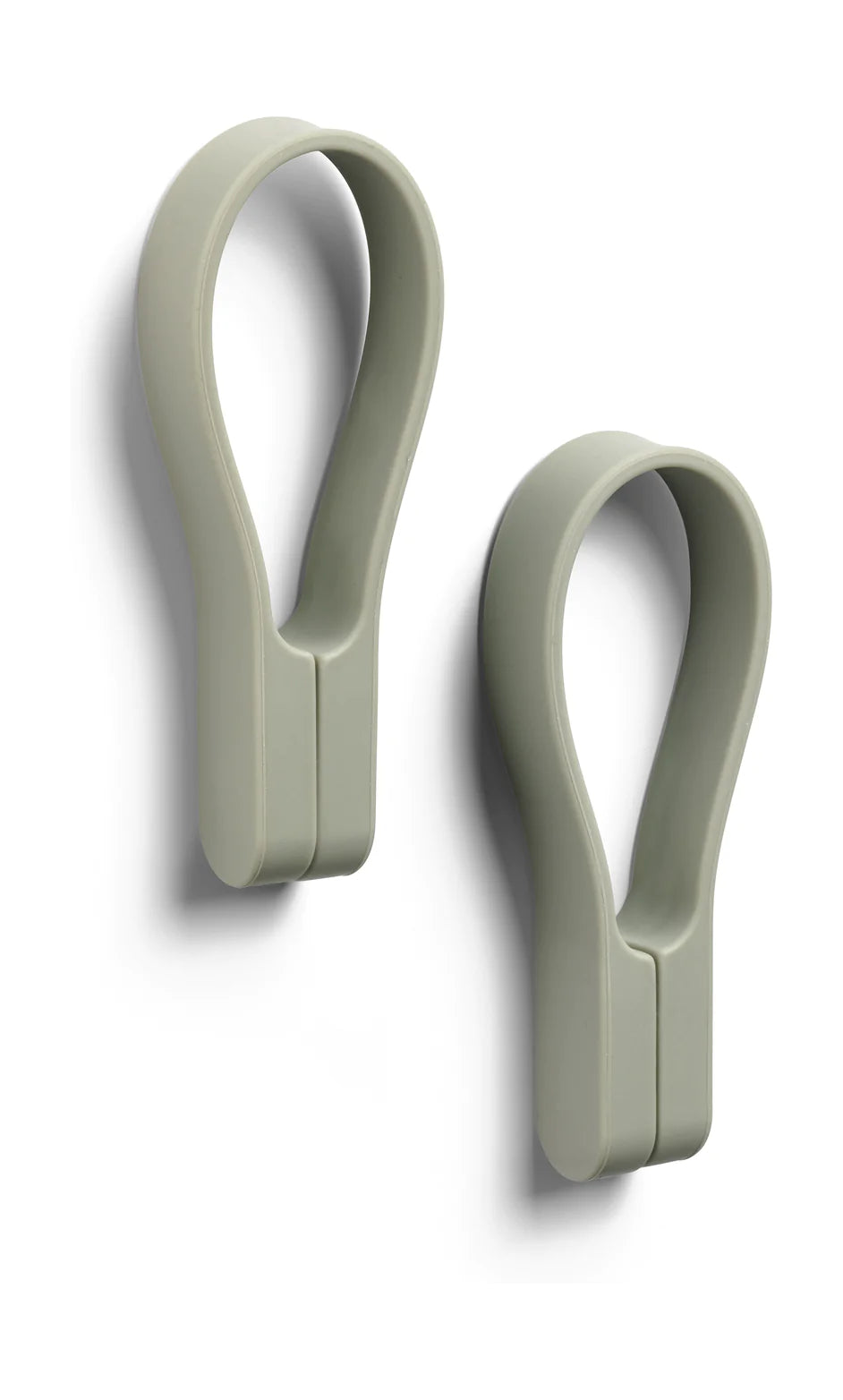 Zone Denmark Handtuchhalter Loop – 1,8×1×9 cm, Silikon, Haken, Eukalyptusgrün, 2er-Set