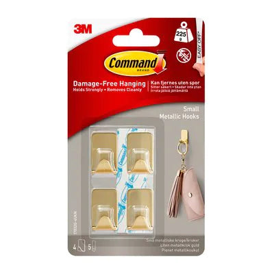 Command Haken – Metall – Gold – 0,225 kg – 4 Stück