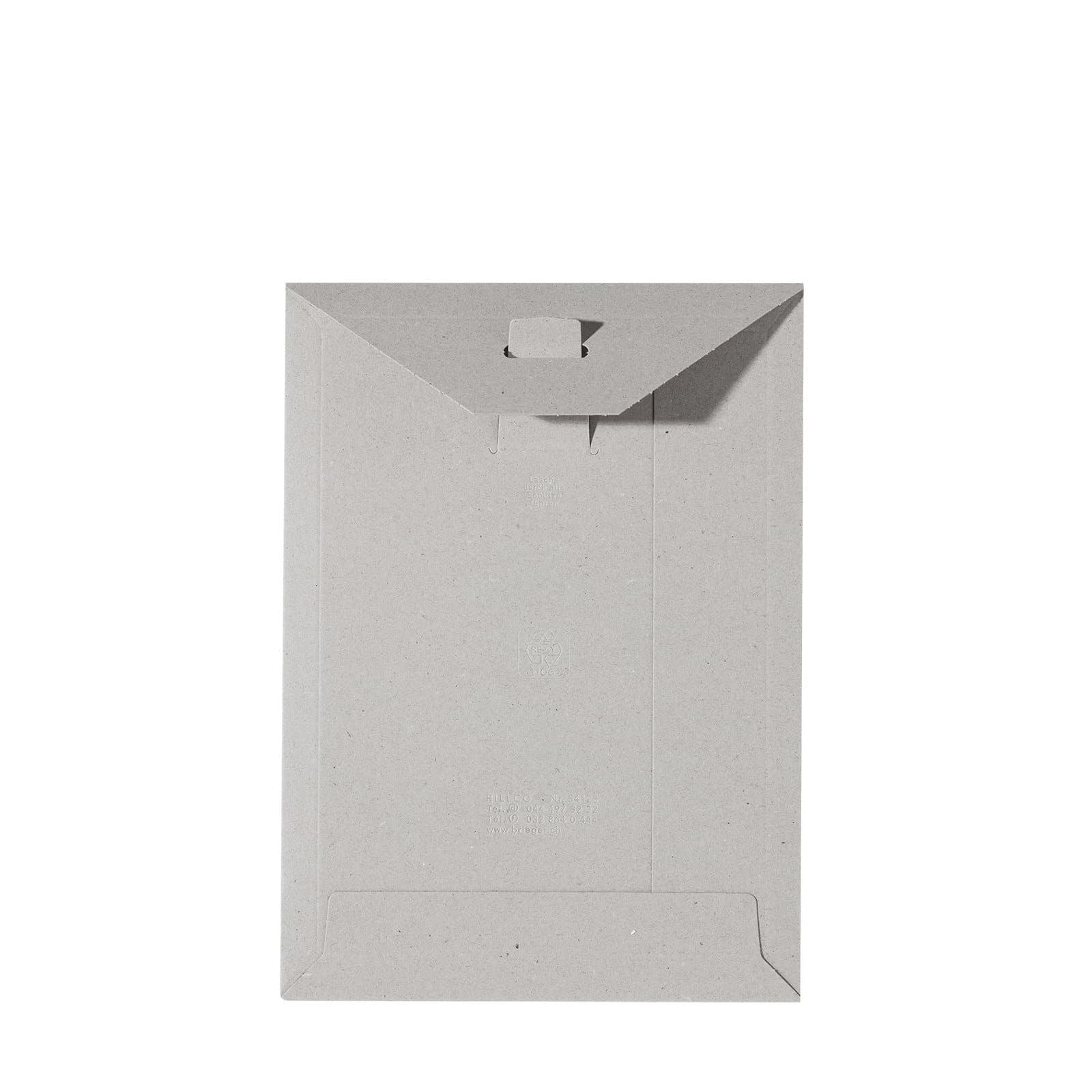 Brieger Kuvert 357 × 480 mm, grau, 500 g/m², Karton – 50 Stk.