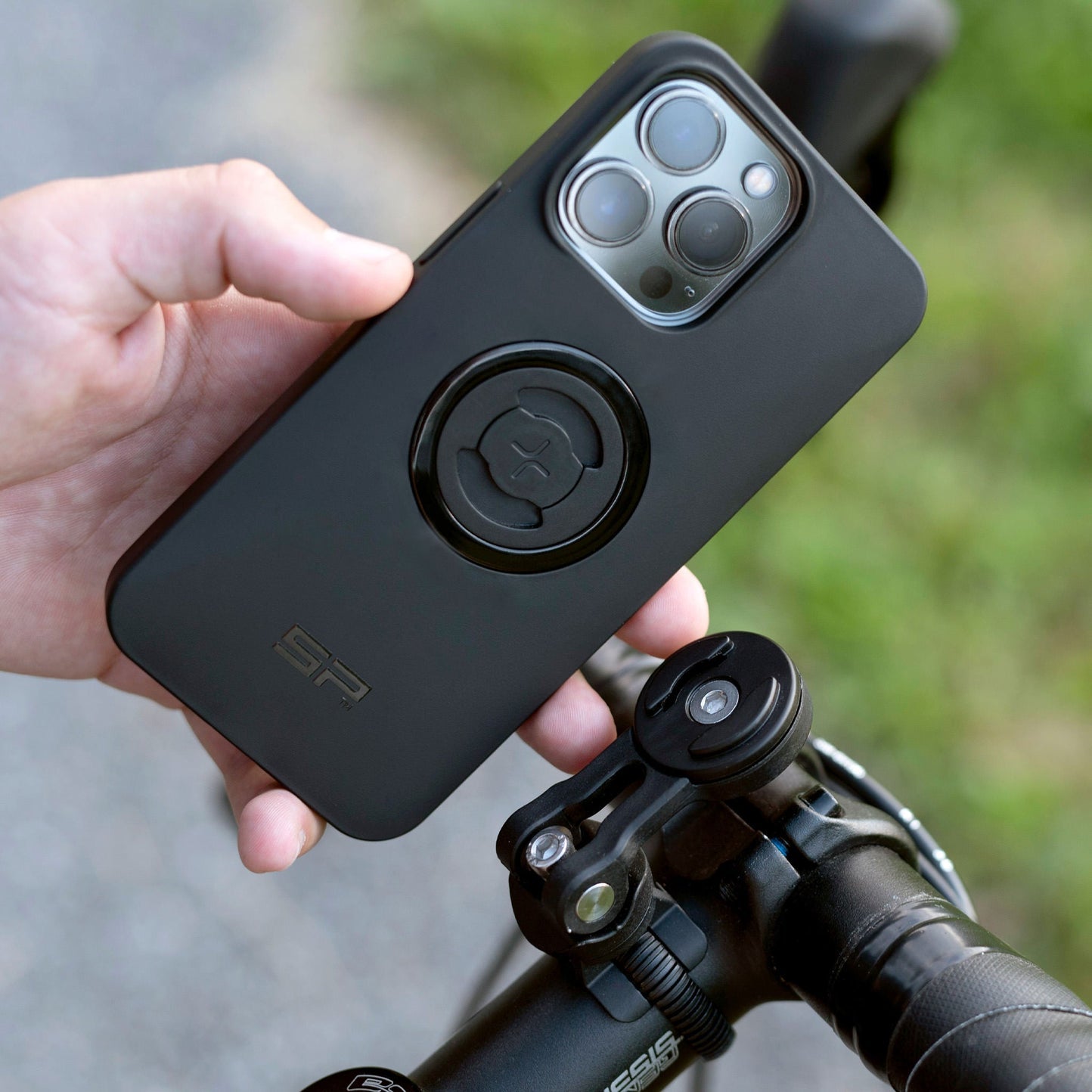 SP Connect Head SPC+ – Fahrrad-/Motorrad-Halterung – drehbar – für Handyhülle – Universal – Schwarz