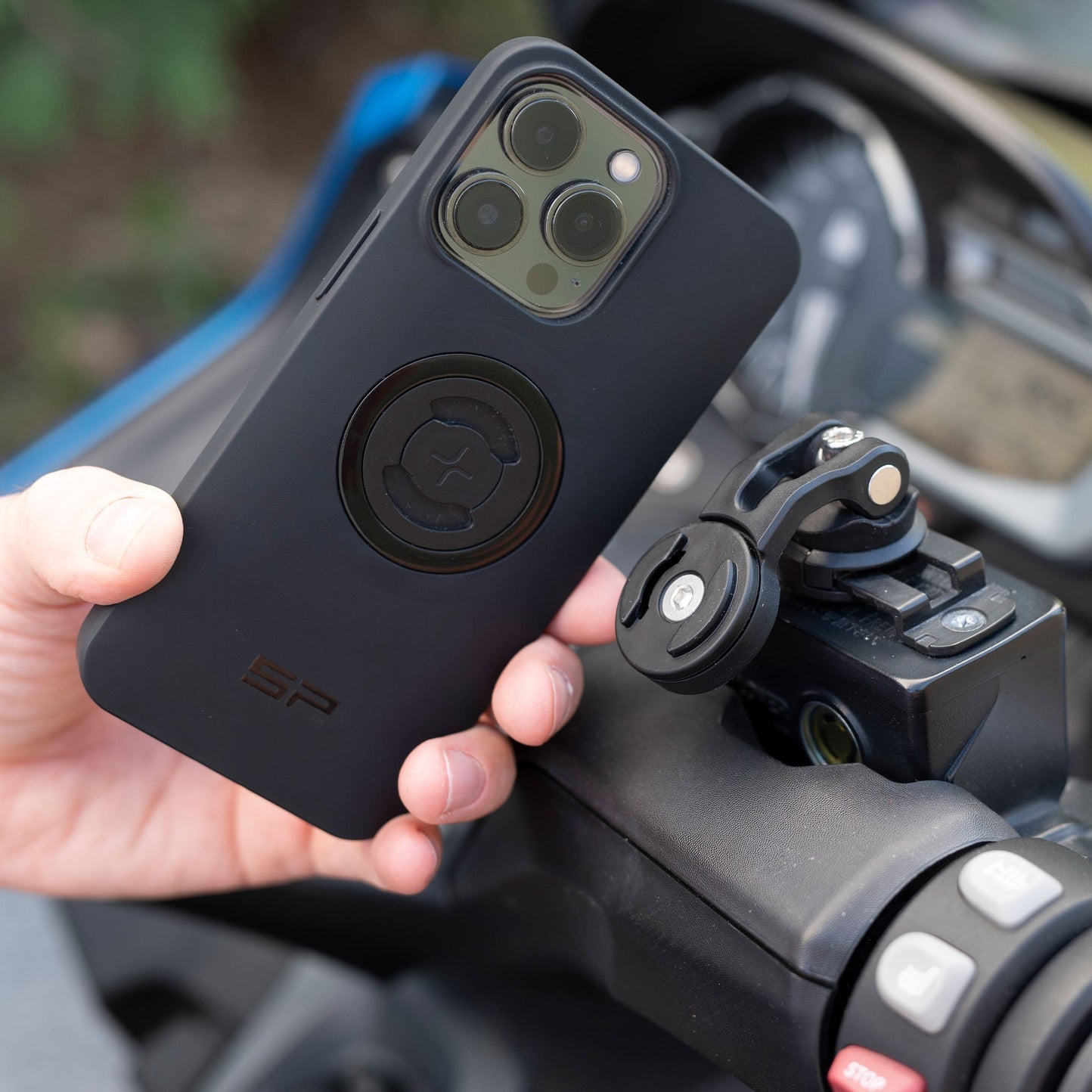 SP Connect Head SPC+ – Fahrrad-/Motorrad-Halterung – drehbar – für Handyhülle – Universal – Schwarz