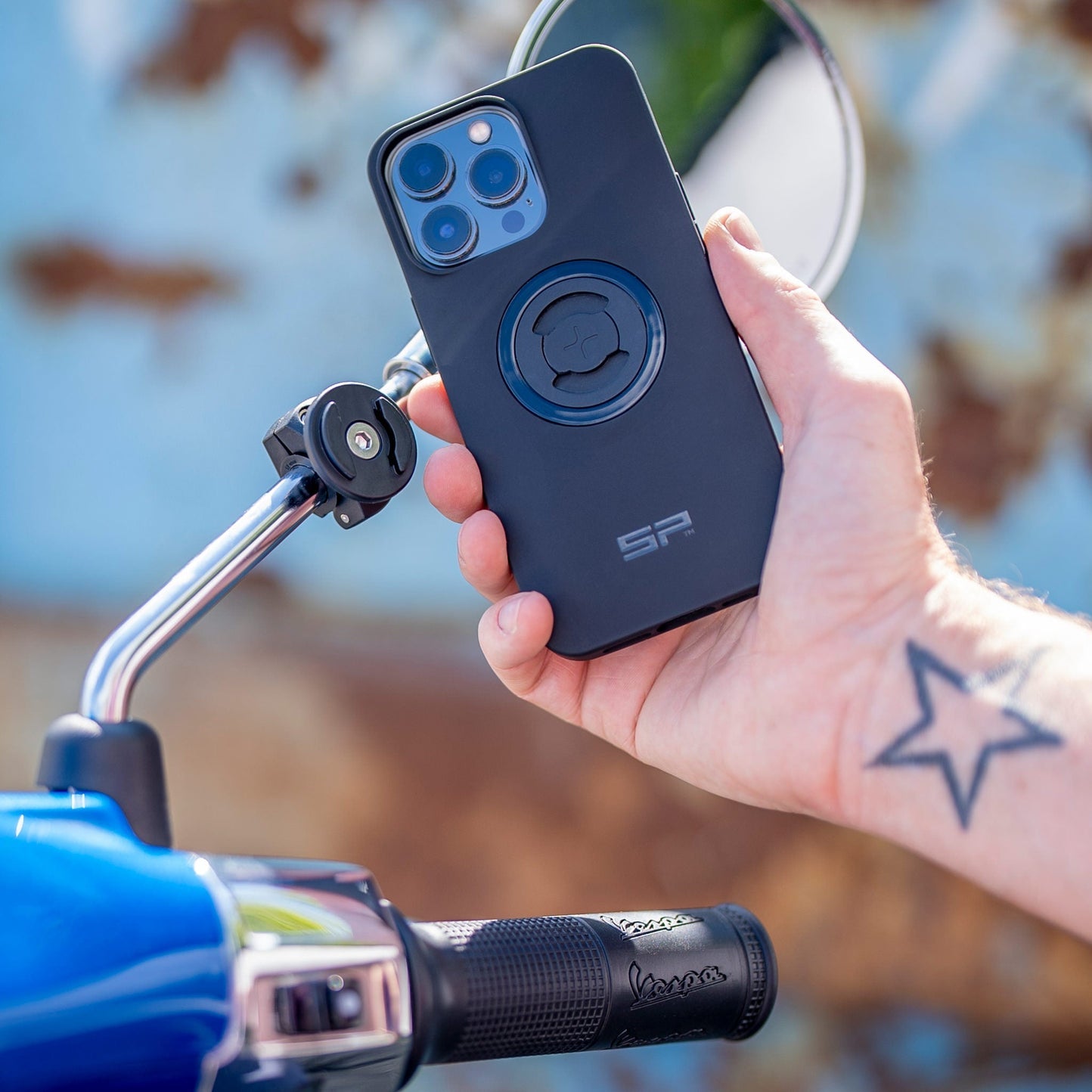 SP Connect Head SPC+ – Fahrrad-/Motorrad-Halterung – drehbar – für Handyhülle – Universal – Schwarz