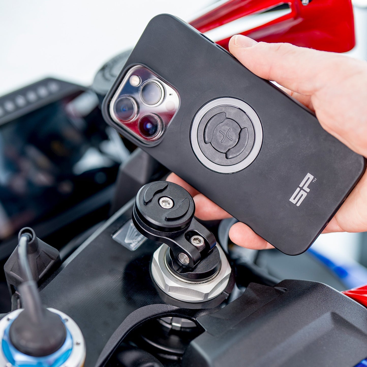 SP Connect Head SPC+ – Fahrrad-/Motorrad-Halterung – Lenker, drehbar, für Handyhüllen – Schwarz