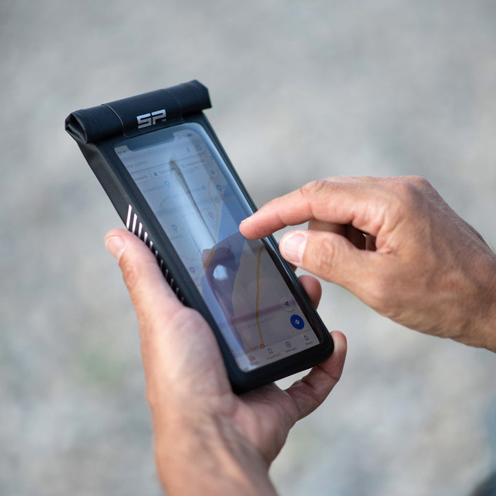 SP Connect Pouch/Umhängetasche – für Smartphones bis 165 × 80 mm, EVA, Schwarz, mit Fahrradhalterung