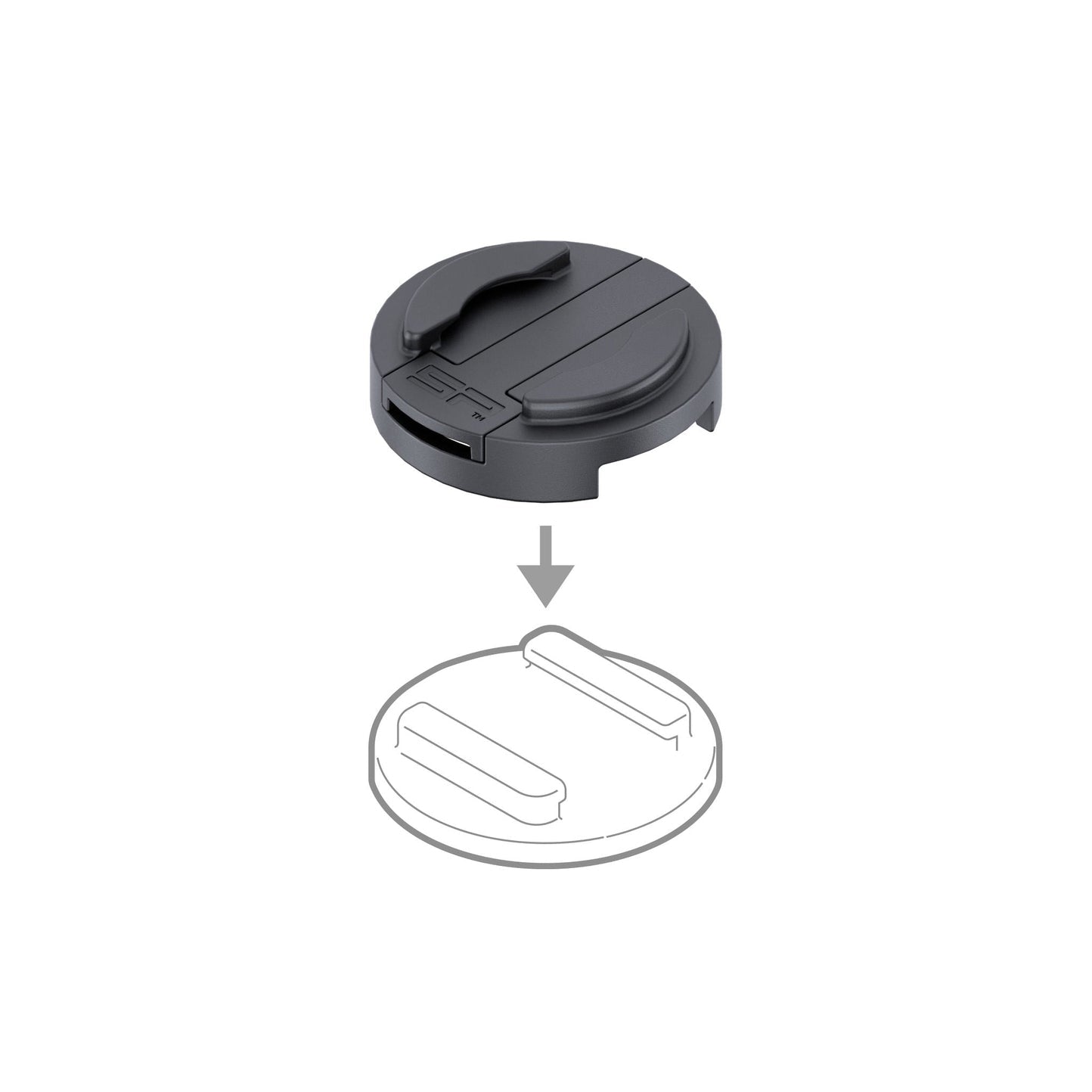 SP Connect Adapter Phone Case SPC+ > SPC – Fahrrad-/Motorrad-Halterung – drehbar, für Handyhülle – Schwarz