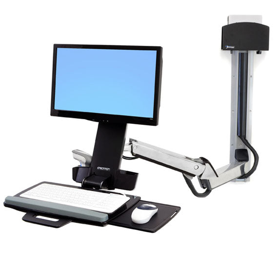Ergotron StyleView Sit-Stand Combo Ext. – Sitz-Steh-Workstation – 1 Monitor – Silber – für 45-260-026